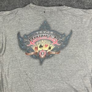 626 Blue‎ T-Shirt Mens 2X Gray Texas Hold'em Graphic Poker No Limit Short Sleeve